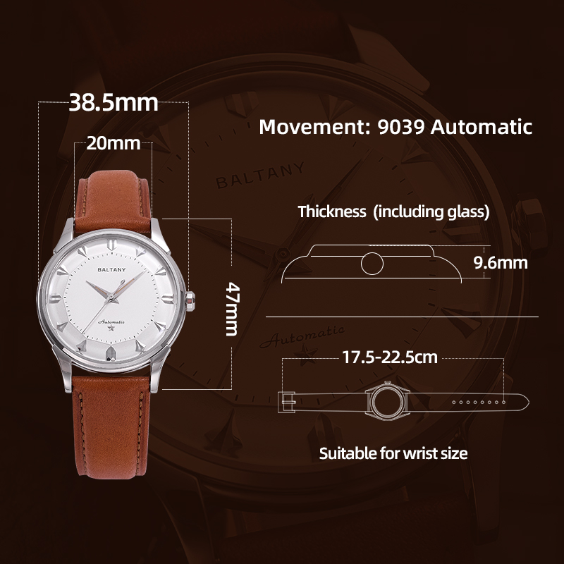 Baltany Men Automatic Watch 38 - đánh giá và giá Omega Watch Constellation