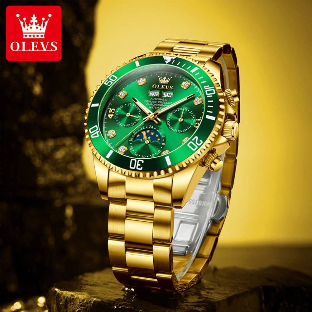 OLEVS 6729 Automatic Watch Man - đánh giá và giá Omega Watch Constellation